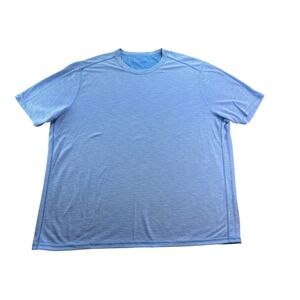 Tommy Bahama Mens Blue Textured Short Sleeve T Shirt Active Casual Size 3XL